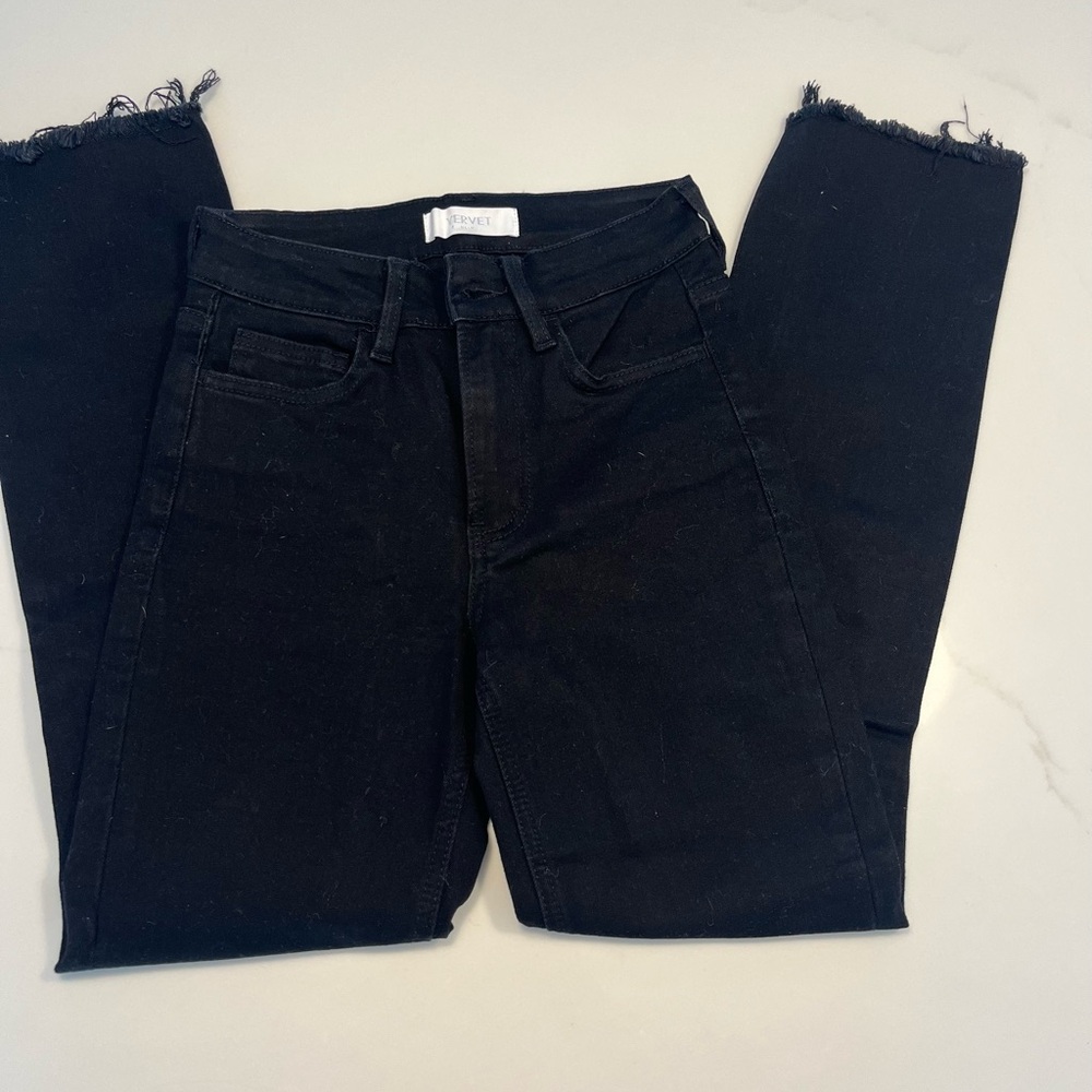 Black ripped jeans women size 24
